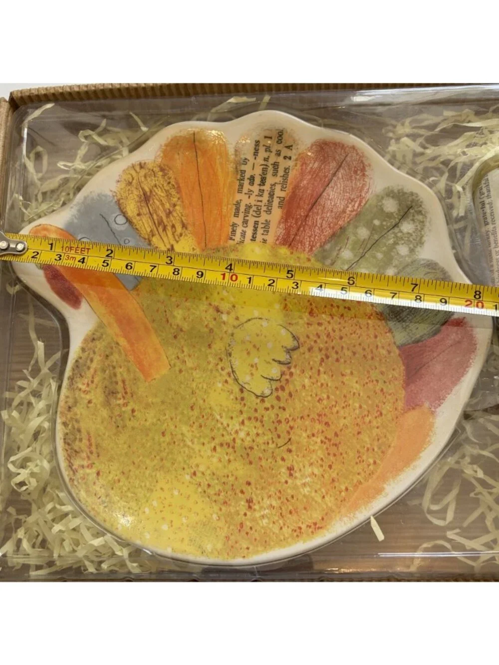 Hallmark Thanksgiving Turkey Serving Dish Spreader Set Ceramic NEW Fall Colors